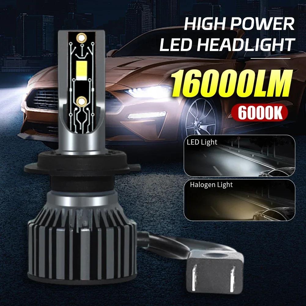1PC Car LED Headlight H4 LED H7 16000LM H11 LED Lamp for Car Headlight Bulbs H1 H9 9005 9006 HB3 HB4 Fog 12V 6000K