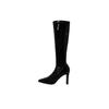 fashion Sexy High Heel Women Knee-High Boots Fashion Pointed Toe Shoes Autumn Winter Women's Knight Long Booties