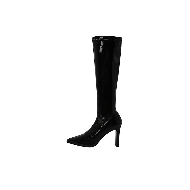 fashion Sexy High Heel Women Knee-High Boots Fashion Pointed Toe Shoes Autumn Winter Women's Knight Long Booties