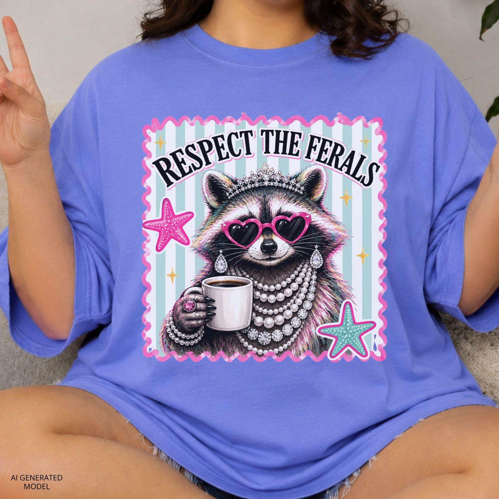 Plus Size Funny Raccoon T-Shirt, Raccoon Graphic Shirt, Animal Lover Gift, Comfort Color Shirt, Coffee Lover Women Gift, Trending Meme Shirt XL