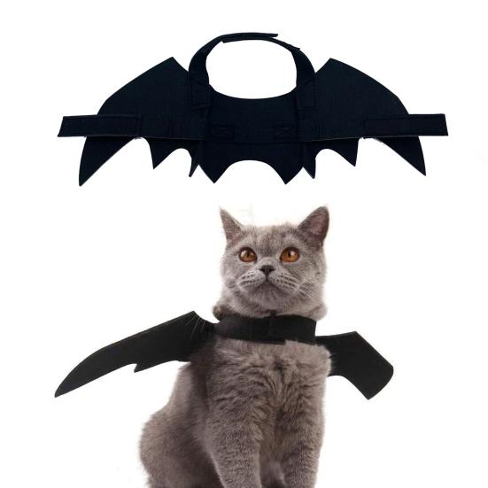 Cat Bat Wing Pet Cosplay Bat Costume Felt Dog Cat Bat Wings Apparel for Halloween Party Dress Up Accessory