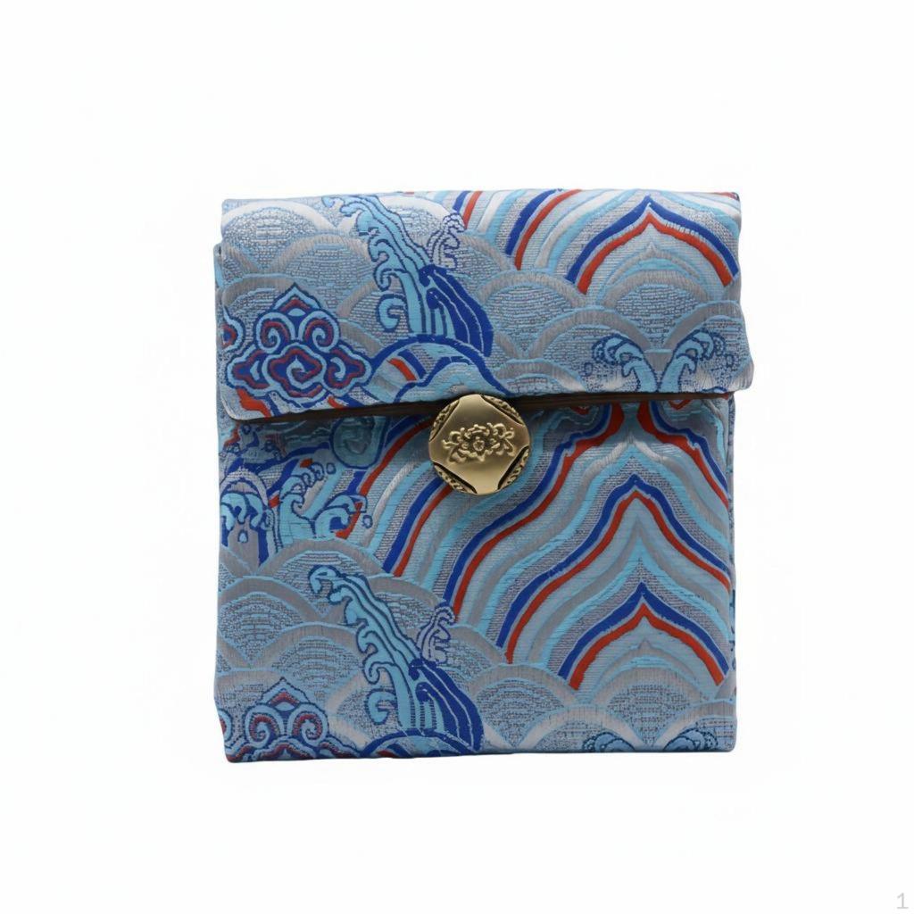 Chinese Design Jewelry Pouch Handmade Embroidered Bag Versatile Silk for Gift