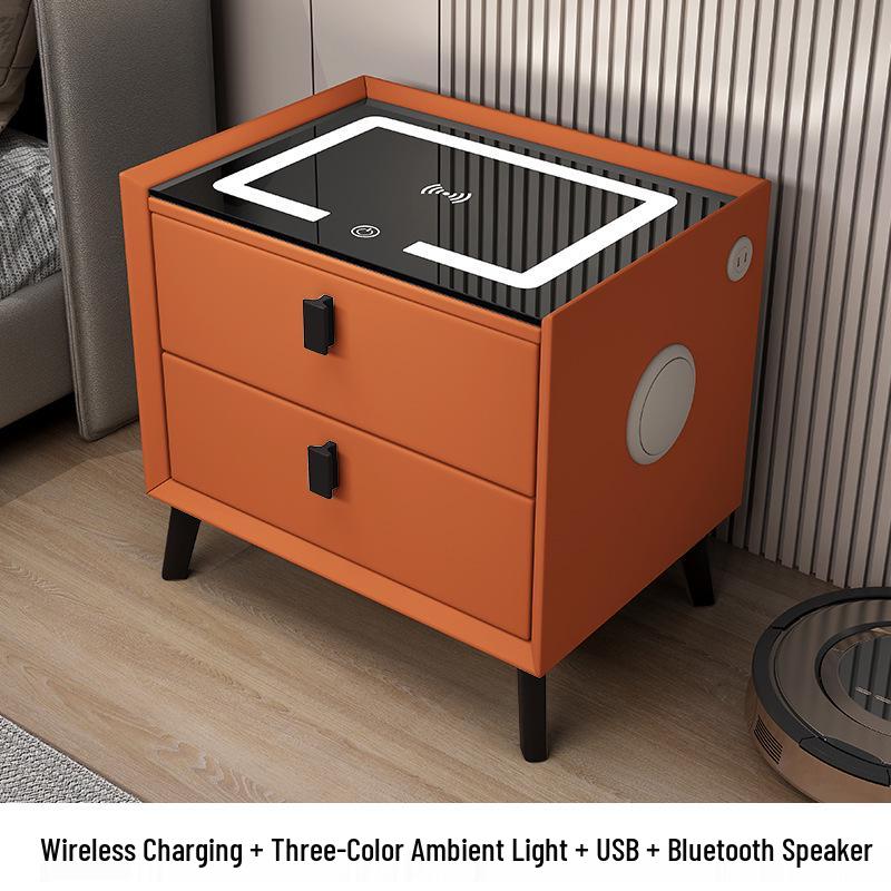 Luxe Smart Bedside Table with Wireless Charging and Storage