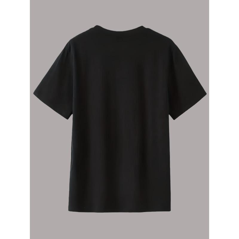 European Sizes ' Cute Bear Christmas T-Shirt - Short Sleeve Round Neck Casual Summer & Holiday Outfit with Bear Cub Print