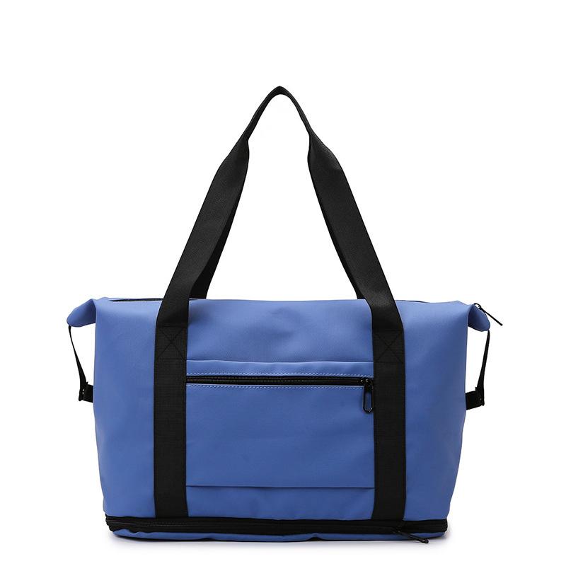 

Закордонний одноразовий дорожній багаж можна комплектувати кейсом-візком, модною сумкою для коротких відстаней, жіночою сумочкою для відрядження, великої місткості темно-синього кольору