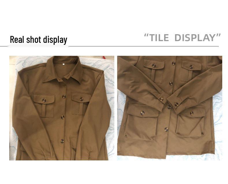Męska Kurtka Robocza Myśliwska Retro Brytyjska na Wiosnę z Wieloma Kieszeniami
