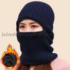 Men'S Winter Balaclava Hat Windproof Warm Fleece-Lined Full-Coverage Beanie For Ear Protection And Cycling