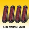 4X Red Lamp Light 6LED Truck Trailer Clearance Marker Side Light 12V Waterproof