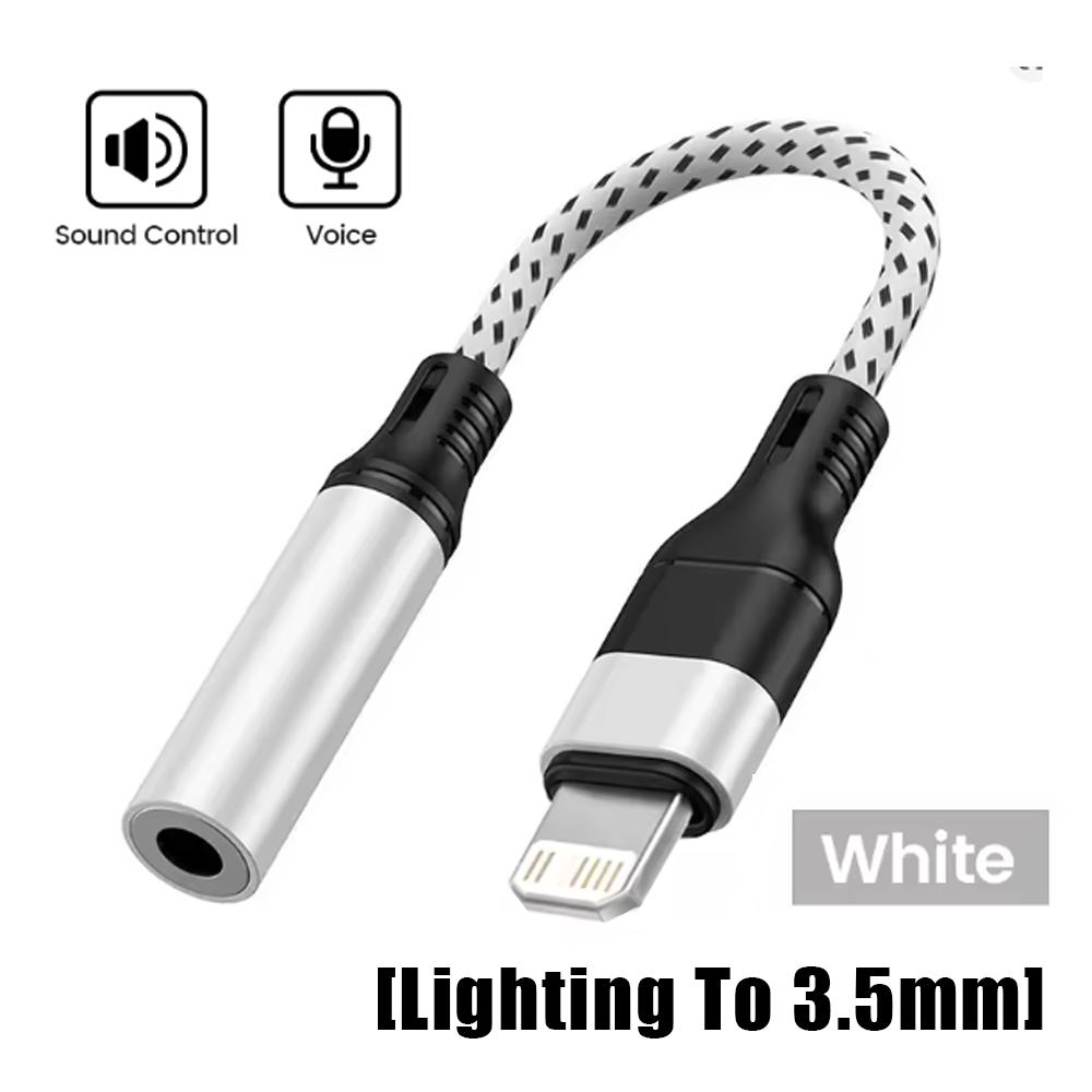 Xiaomi Type C To 3.5mm Jack Audio Adapter Lighting To 3.5 Headphone Aux Cable For IOS iPhone 17 16 15 14 Samsung Connector Accessories