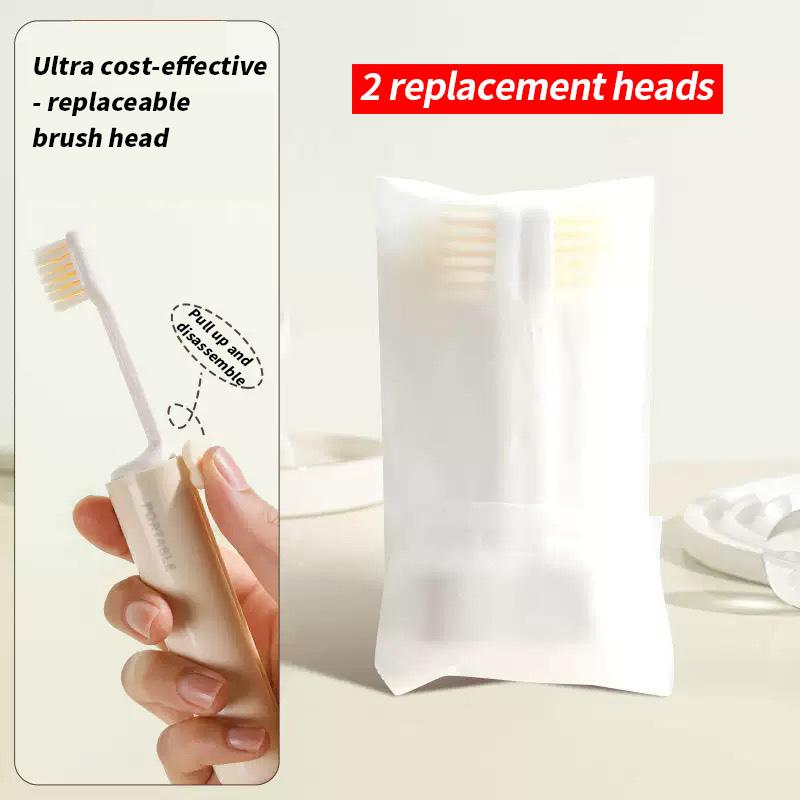 1 Piece - Convenient Toothbrush Travel Container, 2-in-1 Folding Toothbrush Set - Small and Convenient - Essential for Business