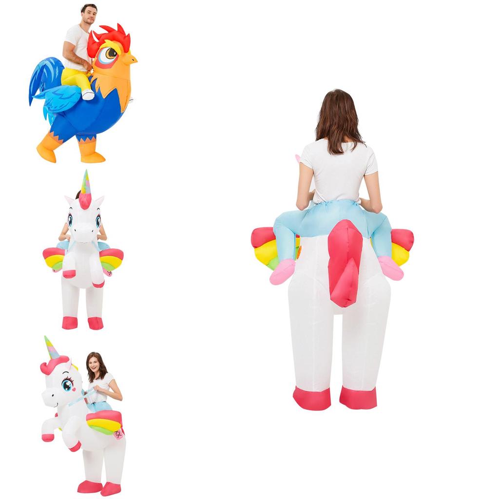 Einhorn Eichhörnchen Elch Huhn Aufblasbares Kostüm für Ostern Feiern Kinder Erwachsene Festival und Bühnenshow