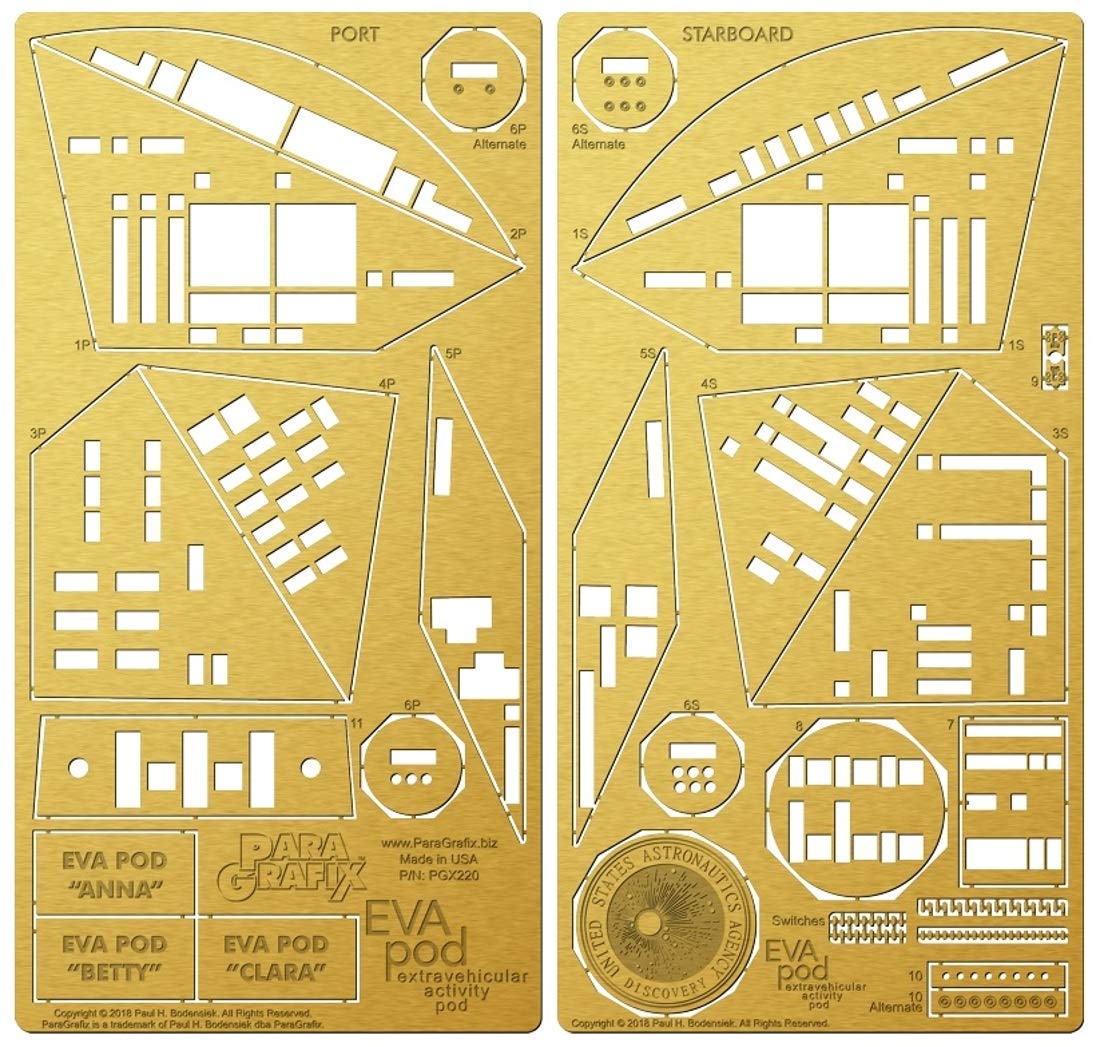 

Paragraphics Scale Space Pod Etching Parts Set Up PGX220 1/8 (Detail Parts)