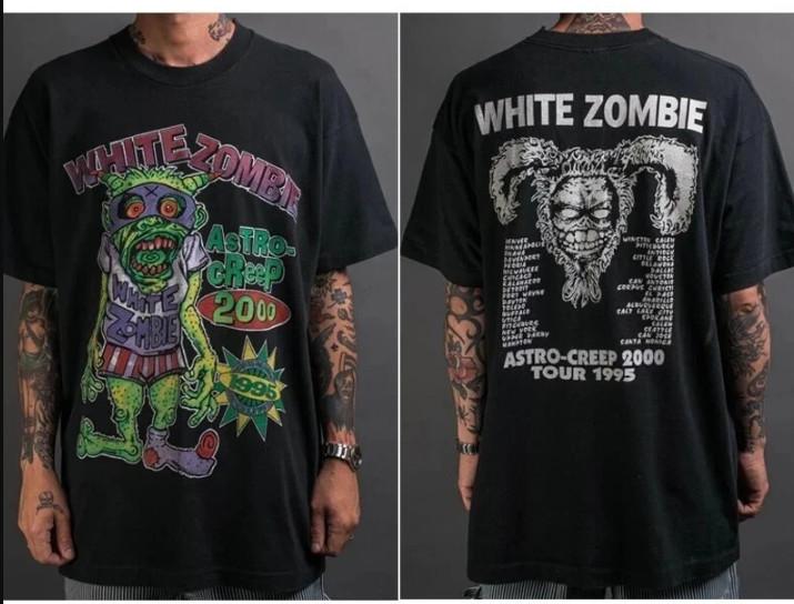 

1995 White Zombie AstroCreep 2000 Tour 2 Sided TShirt Reprint S5XL Unisex T-Shirt S