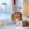 Reusable Christmas Gift Pendant Acrylic Money Holder Ornament, Cash Hanging Decor with Tree Ornament Festive Pattern, for Surprise Giving, Holiday
