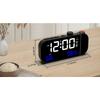 FM Radio LED Projection Clock Thermometer Hygrometer Dual Independent Alarm Clock Digital Radio Projection Time