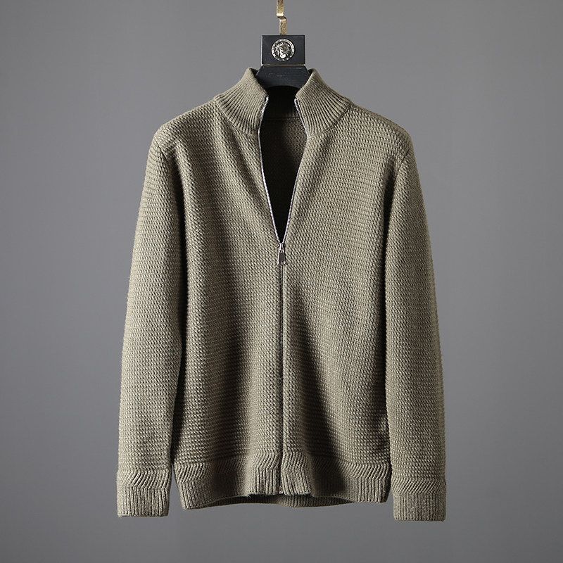 Export Tail Single Cattle Goods Turtleneck Slim-Fit Export Sweater Army Green XL