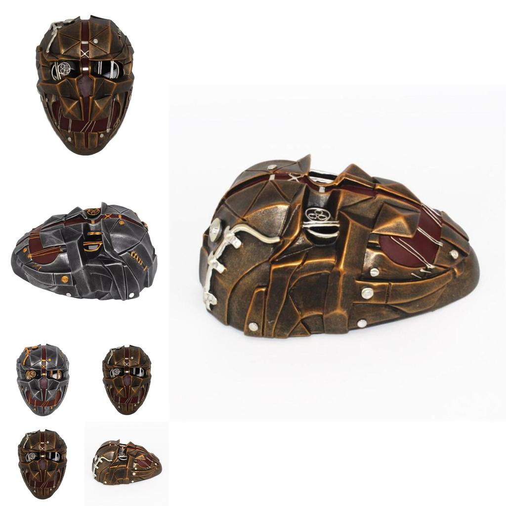Masque de Corvo Attano de Dishonored Pour Jeu de Rôle Halloween Noël Accessoire de Costume Résine Styles Argent et Cuivre