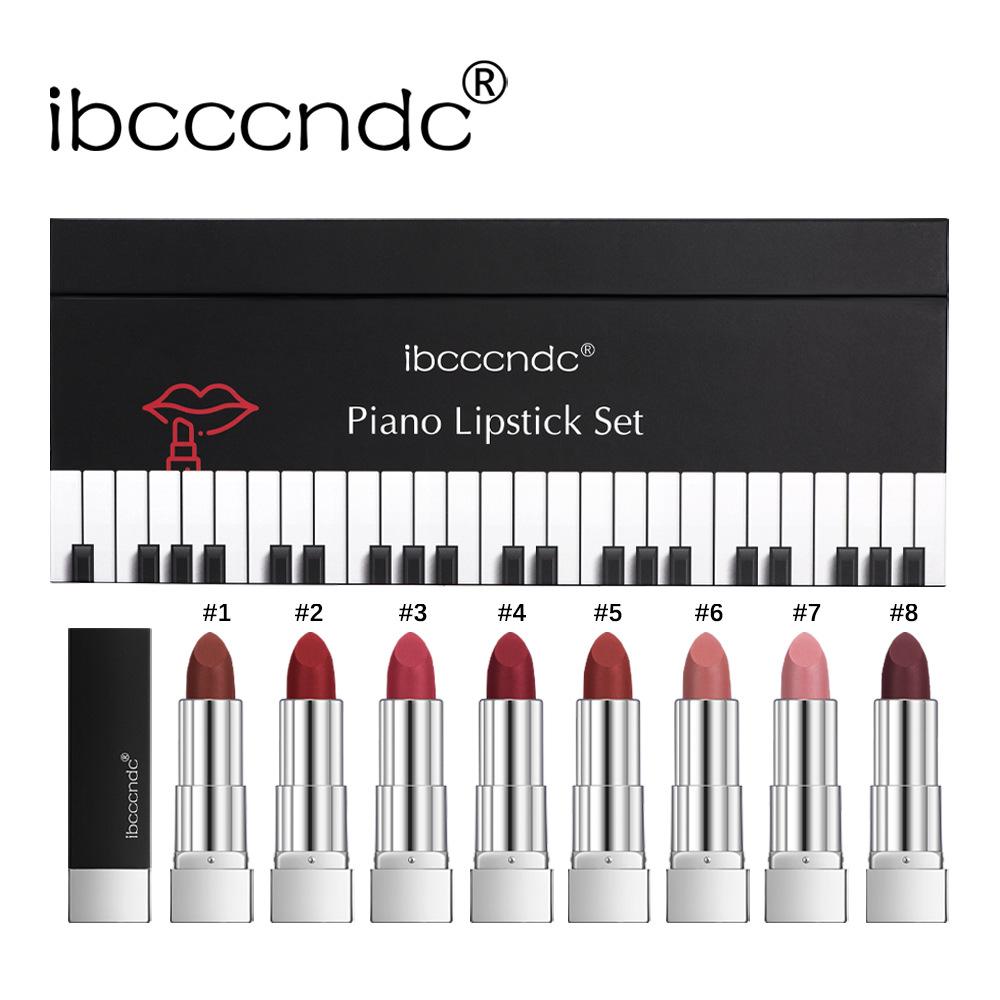 

Ibcccndc New Piano Lipstick Set Бархатная матовая чашка с антипригарным покрытием 8pcs