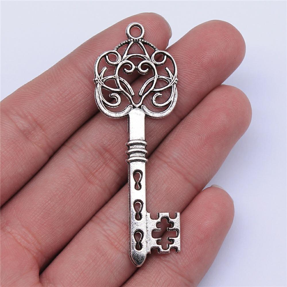5pcs Charms Key Antique Silver Color Vintage Key Charms For Jewelry Making Charms Pendant Key Jewelry Findings DIY