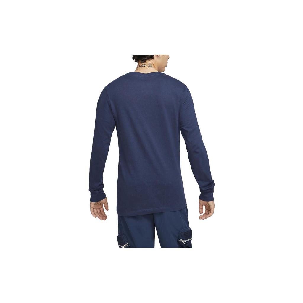 Nike Cartoon Basketball Pattern Round Neck Long Sleeve T-Shirt Men Tops Midnight-Navy DZ2700-410