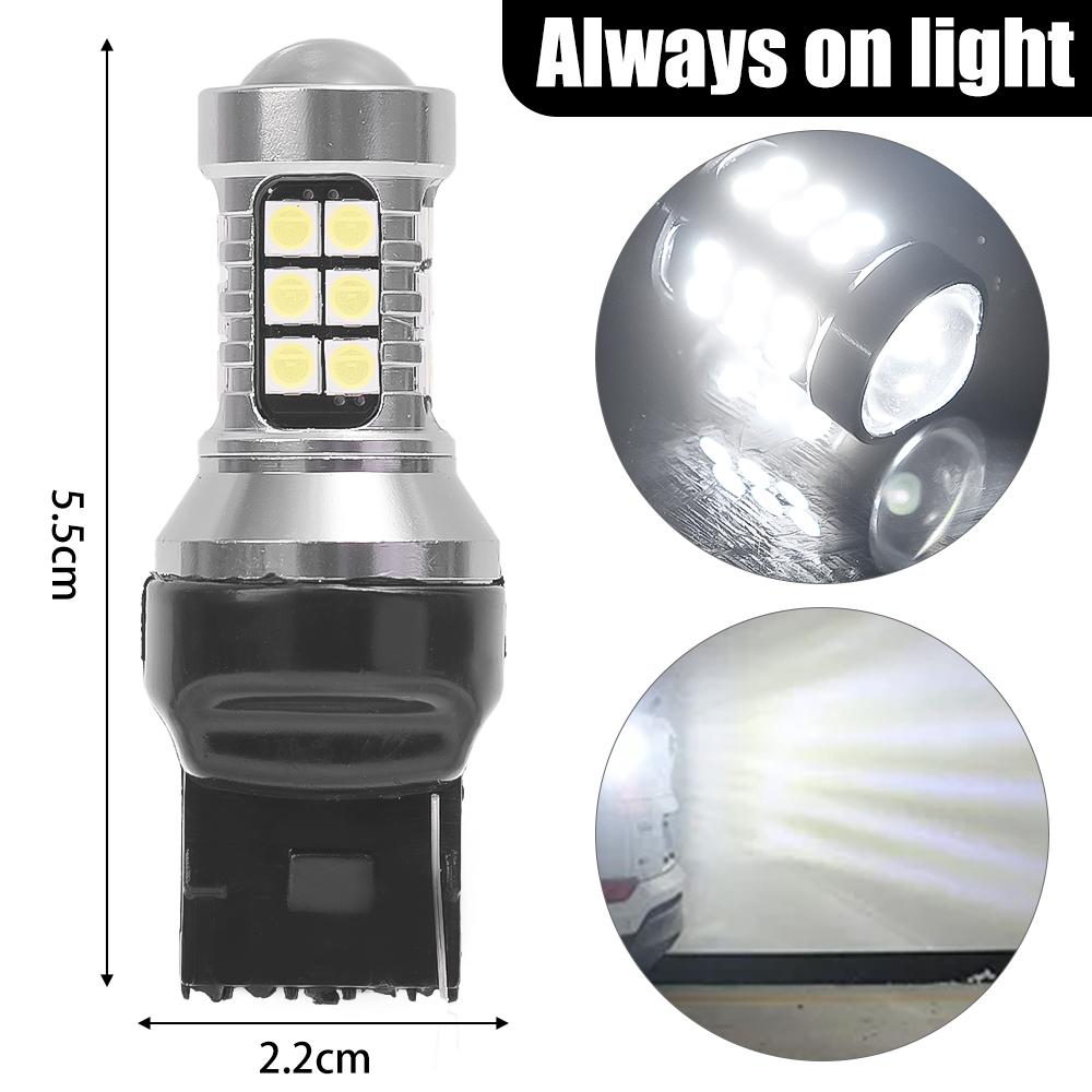 1/2Pcs Car Reversing Light High Power High Bright White Signal Lamp T20-27 Beads LED Lights Suitable for Cars Motorcycles Trucks
