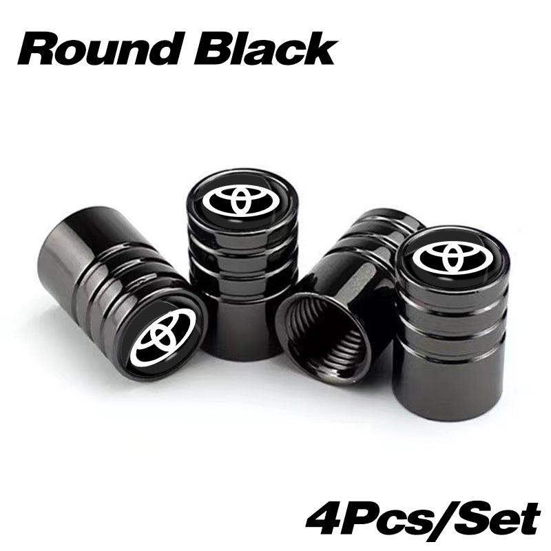 Dla Toyota 2026 Gorące Kołpaki 4 szt. Metalowe Nakrętki Zaworów Opon Kół Samochodowych Pokrywa Trzonka Akcesoria Samochodowe Dla Toyota Corolla Yaris Rav4 Avens