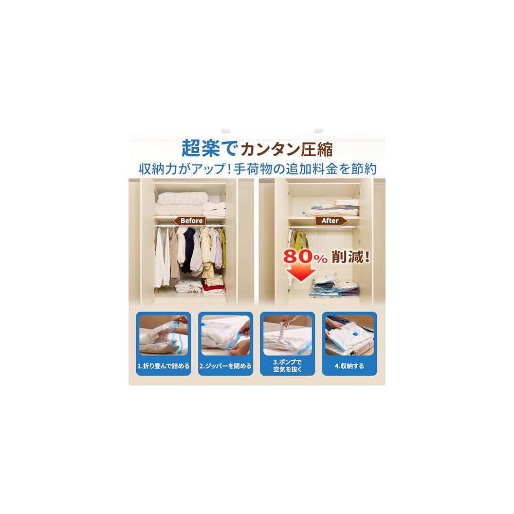 Clothing Compression Bags [Over 1 Million Sold in the USA] Compression Bags for Travel, Vacuum