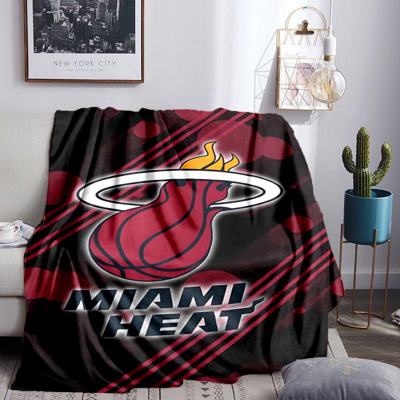 Miami-Heat Basketball Art Blanket Lightweight Flannel Bedding Blanket Perfect for Travel, Camping, Living Rooms, Offices, Sofas, Fan Christmas gift