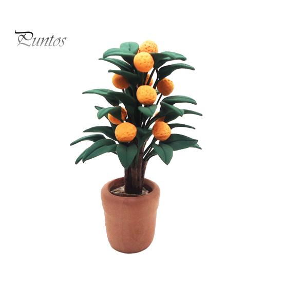 

1:12 модель апельсинового дерева, реалистичный невыцветающий кукольный домик, искусственное апельсиновое дерево, игровая игрушка, микропейзаж B