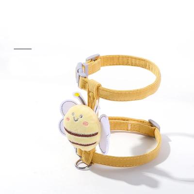 Pet Harnesses Leash Set Cute Bee Dog Cat Harnesses Soft Adjustable Outdoor Walking Anti-lost Puppy Cat Leash Pet Supplies