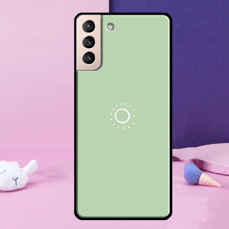 green aesthetic Phone Case For Samsung Galaxy S25 Ultra S23 S20 S21 S22 S24 FE S9 S10 Plus S24 Ultra Cover