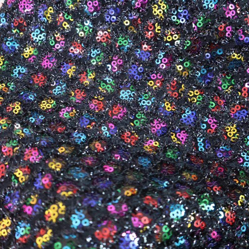 Sparkly Sequin Fabric Opaque Glitter Material for Wedding Stage Backdrop Decor Party Performance Costume DIY Sewing 1/3Yard