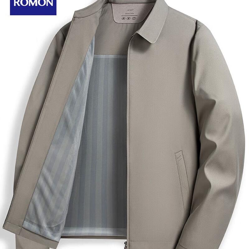 ROMON Men's Lapel Short Business Casual Jacket