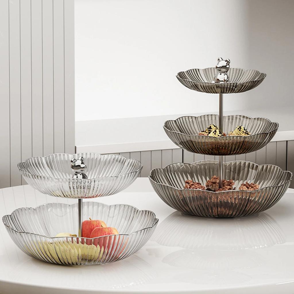 Dessert Cake Stand Valentines Day Ramadan Table Decoration Fruit Tray Holder Multilayer Display Stand Snack Candy Plate