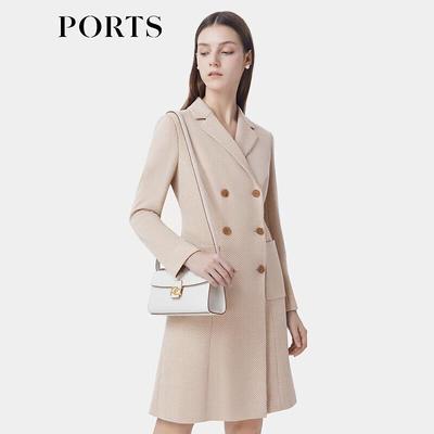 Ports Dame V-hals A-linje Midi-kjole