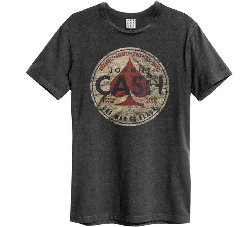 Amplified Tshirt Johnny Cash The Unisex In Black Charcoal New S