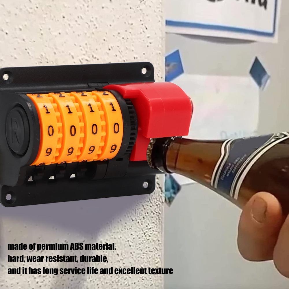 Plastic Beer Bottle Opener Wall Mounted Automatic Counting Manual Beer Can Opener With Numbers Counting Decapper Gift For Men