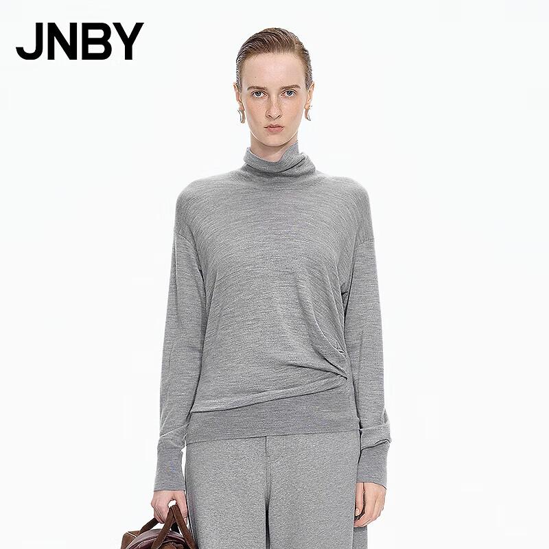 JNBY Women's High-Neck 100% Wool Knit Sweater