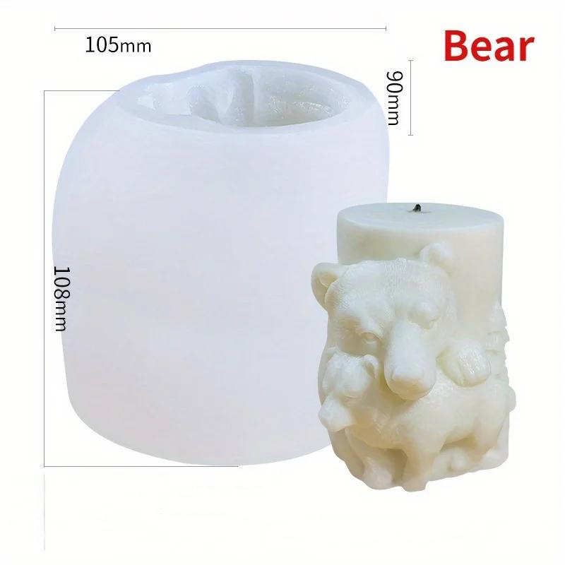 Animal Series Silicone Mold Elk Bear Wolf Horse Candle Resin Soap Kit DIY Gift & Home Decor Home Handmade Candle Molds Wholesale