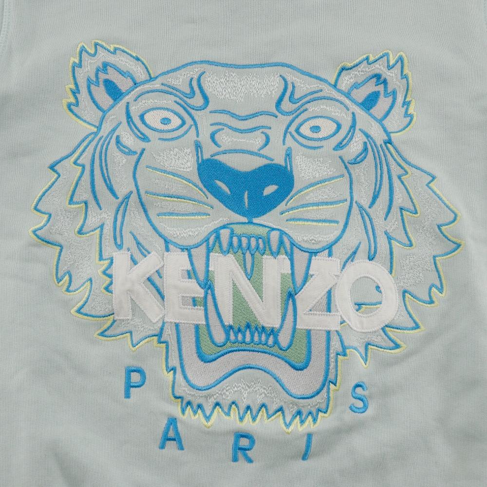 KENZO tiger print sweat F962SW7054XA light blue cotton Women Used