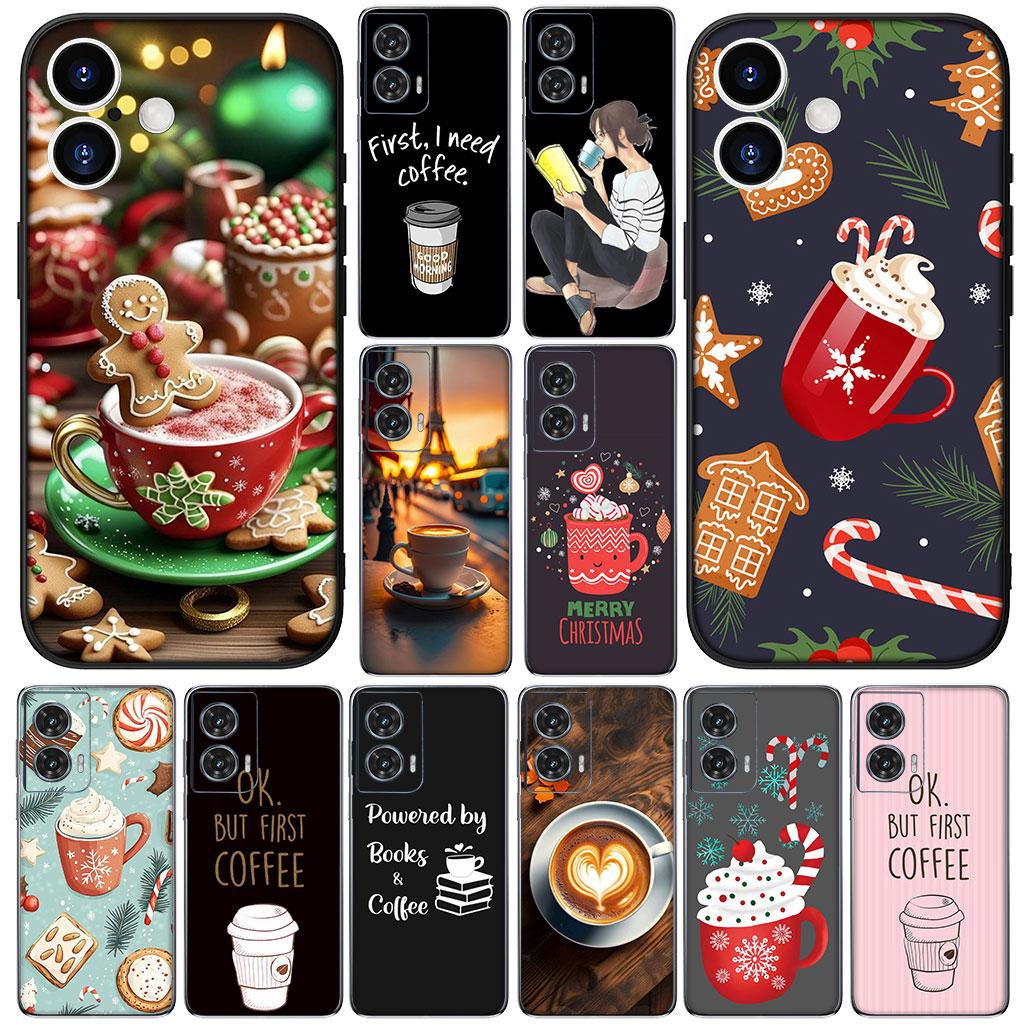 OK But First Coffee Book Christmas Cover for Samsung Galaxy A56 A26 A36 A10 A20 A30 A31 A32 A50 A51 A52 A53 A33 A12 A14 Case