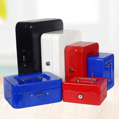 Small/Large Metal Money Box Safe Lock Storage Box Durable Locking Cash Box  Home