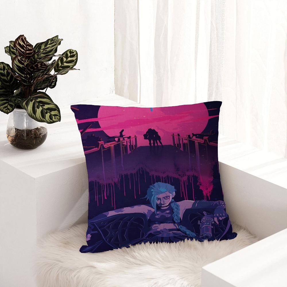 Game Arcane Legends Jinx Main Characters Art Pillow Gifts Home Office Furnishings Bedroom Sofa Car Cushion Cover Case 45x45cm