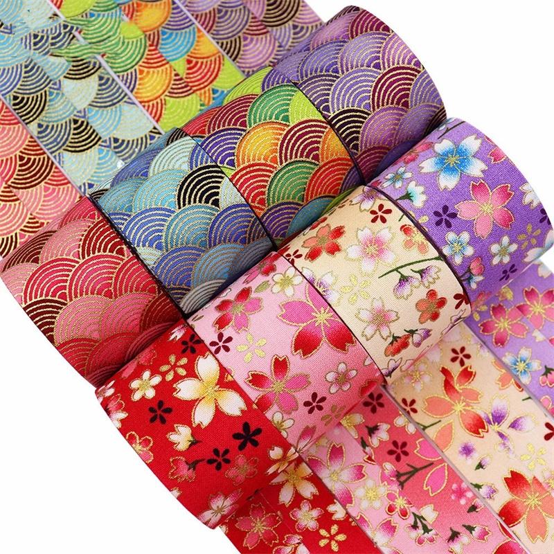 1m Flowers Ribbon Press Cloth Strip DIY Handmade Materials Headwear Hair Bows Clothing Shoes Hats Crafts
