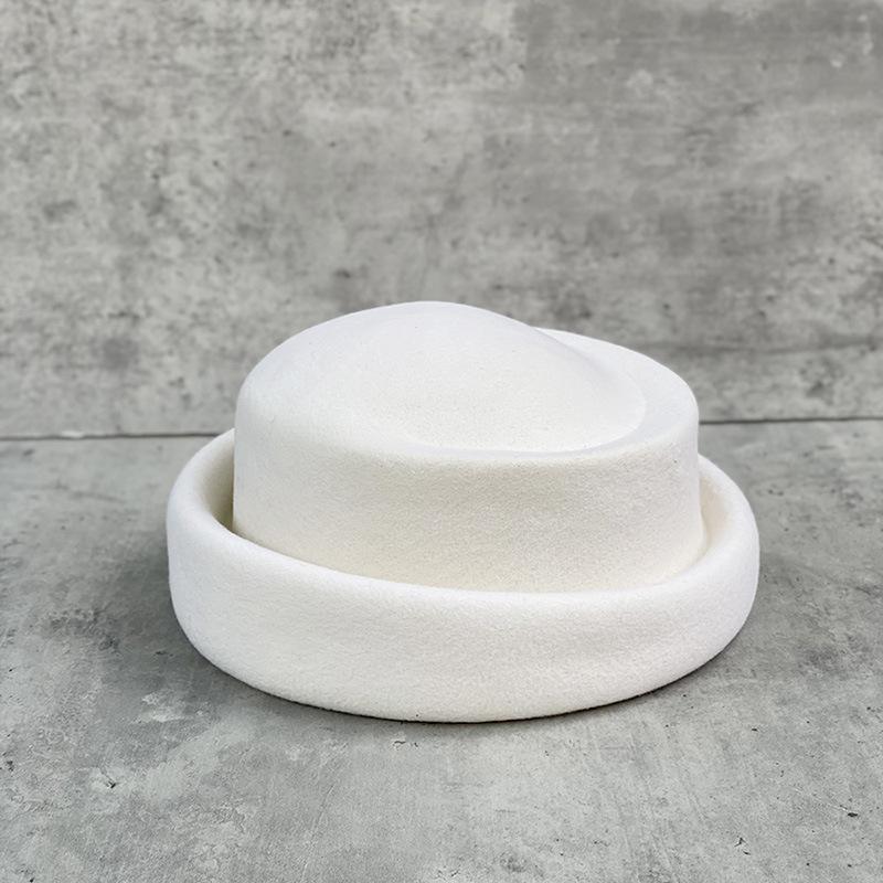 Japanese Vintage Wool Beret Hat for Women - Audrey Hepburn Style Elegant Princess Felt Cap Autumn Winter