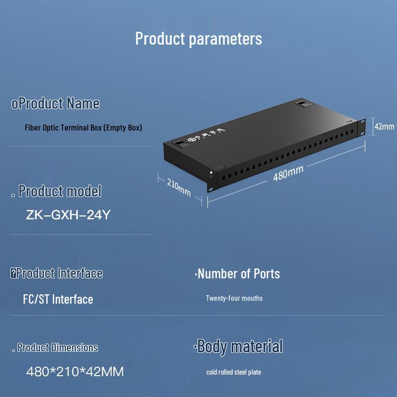 Zhongke Optoelectronics 24-Port Fiber Optic Distribution Frame