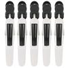 5 Pcs Professional Styling Hairpins NonSlip Plain Hair Sectioning Clips Hair Cutting Clips(Black White )