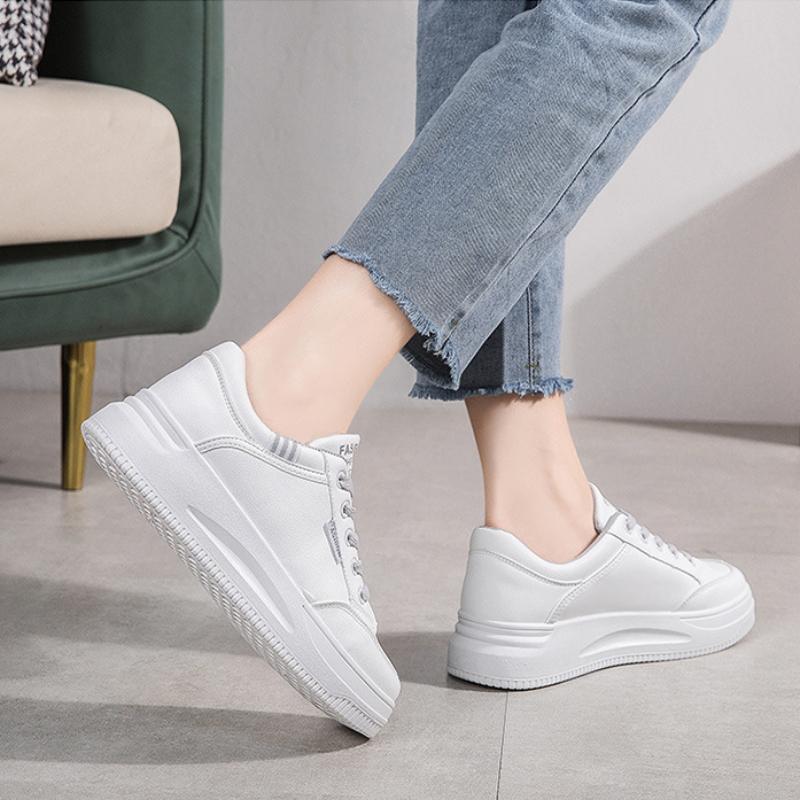 Casual Female White Sneakers Versatile Female Sports Shoes Platform Womens Casual Shoes Comfortable Fashion Zapatillas De Mujer