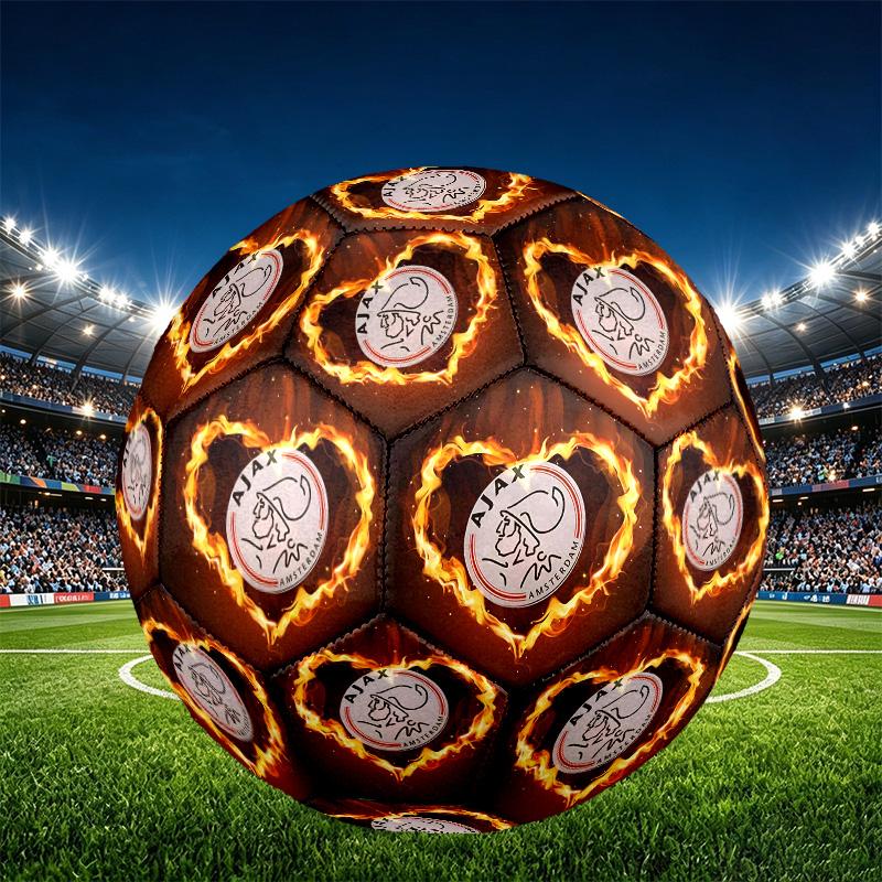 Ajax Print Size 5 Soccer Ball, PU Wear Resistant Football for Match Training and Daily Practice, Birthday Gift for Soccer Fans