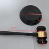 Solid Wood Gavel: Judge Hammer with Copper Plate Style - Ideal for Auctions & as a Children's First Birthday Ornament or Wooden Craft Gift